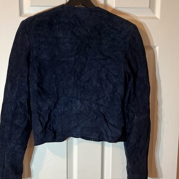 Vintage 80s Danier Blue suede blazer - Picture 5 of 8